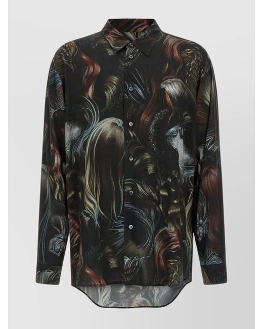 Magliano Black 'Artistic Print Long Sleeves Shirt' for men