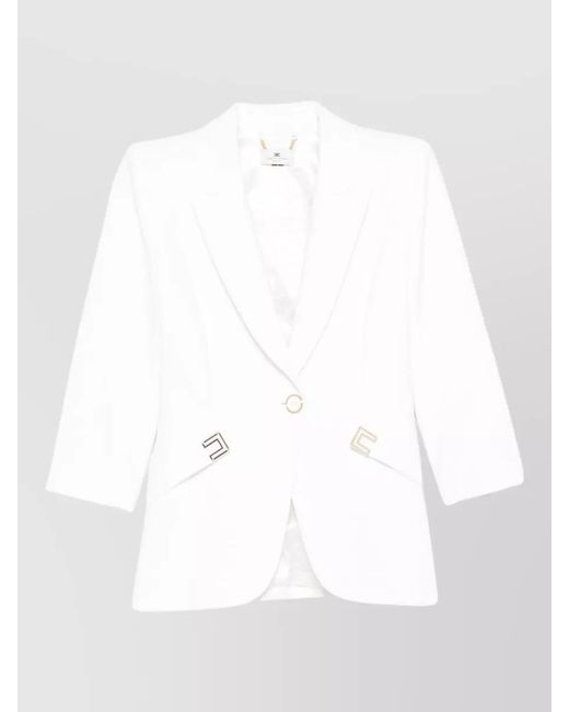 Elisabetta Franchi White Blazer