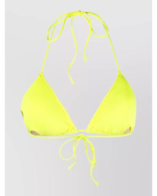 Mc2 Saint Barth Yellow Halterneck Triangle Bikini Top