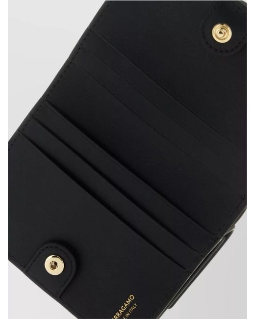 Ferragamo Black Leather Cardholder