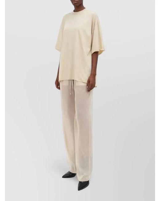 Rick Owens Natural Wide-Leg Trousers