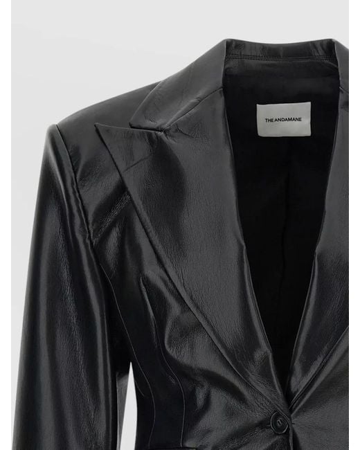 ANDAMANE Black Toni Single Breasted Tailored Blazer Jacket