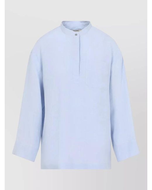 Max Mara Blue Max Mara Cantico Linen Korean Shirt