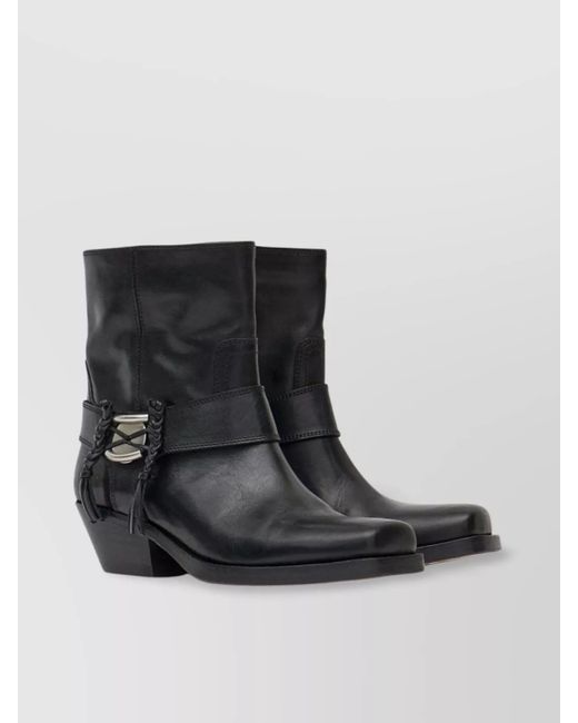 Isabel Marant Black Leather Ankle Boots