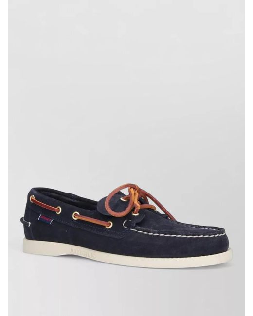 Sebago Blue Boat Shoes Suede Moccasins Slip On for men