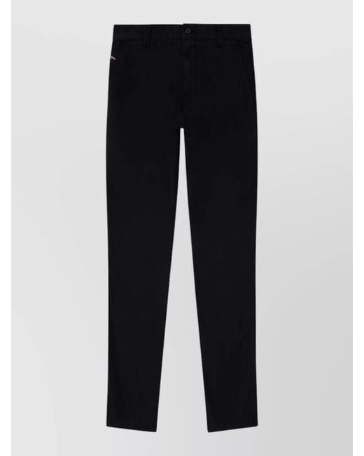 DIESEL Black Straight-Leg Trousers for men