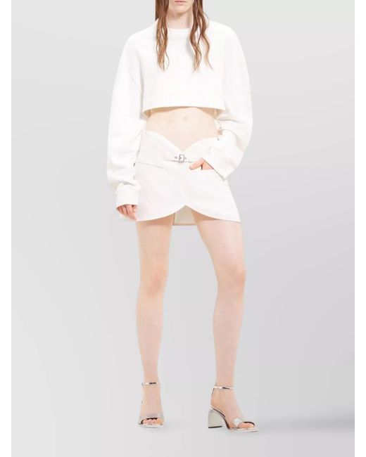 Courreges White Cropped Knitted Top