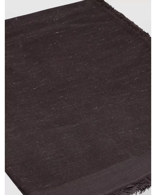Faliero Sarti Brown Diamantina Rectangular Scarf Lurex Fringe