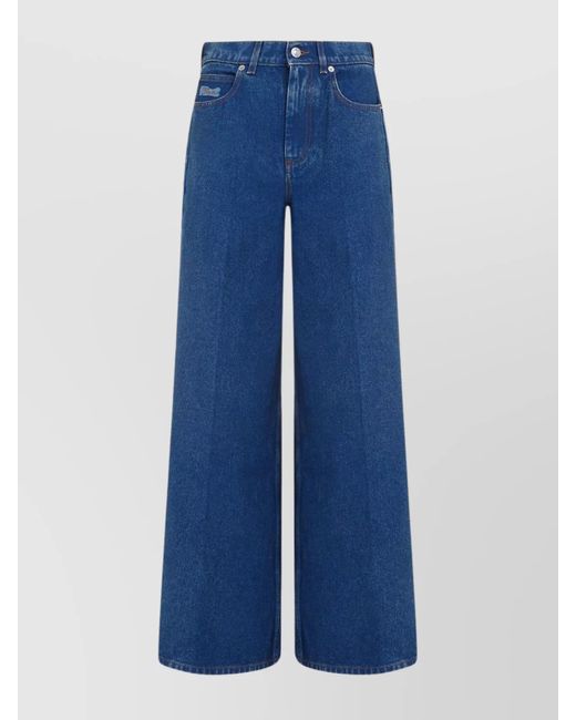 Marni Blue Denim Wide-Leg Trousers