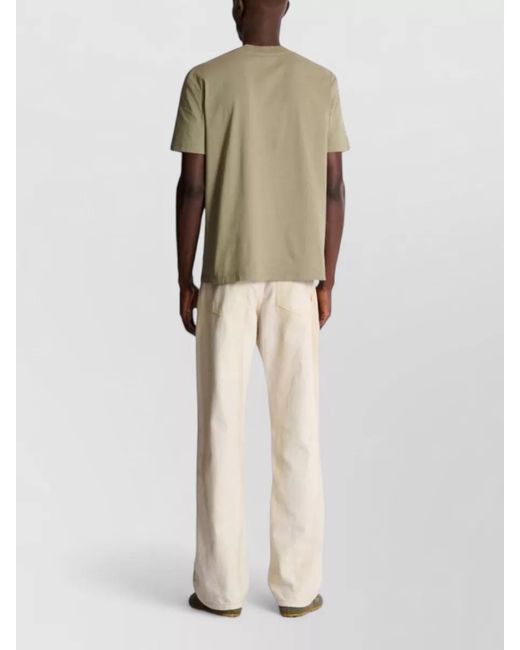 Balmain Natural Short Sleeve Crew Neck Graphic Print T-Shirt for men