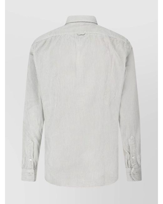 Finamore 1925 White Cotton Casual Shirt for men