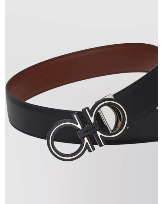 Ferragamo Multicolor Reversible Gancini Belt Adjustable Length Design for men
