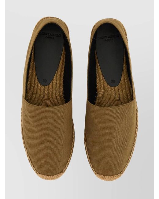 Saint Laurent Multicolor Canvas Espadrilles Rubber Sole