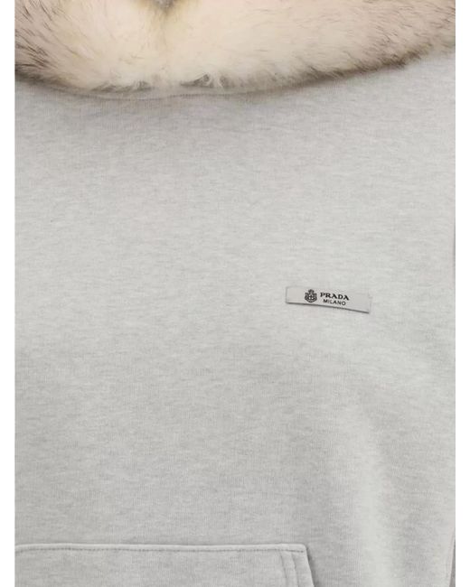 Prada Gray Cotton Sweatshirt