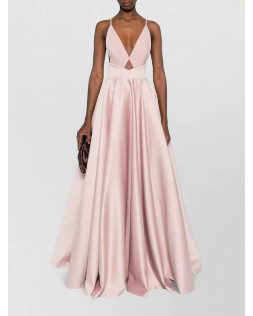 Solace London Pink Avallon Maxi Dress Cutout Open Back
