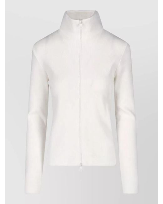Courreges White Merino Wool Fitted Jacket