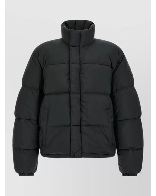 Canada Goose Black Sterling Hooded Down Coat Breathable Padded for men