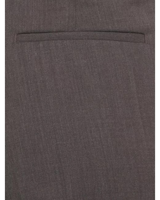 Briglia 1949 Gray Virgin Wool Wide-Leg Trousers