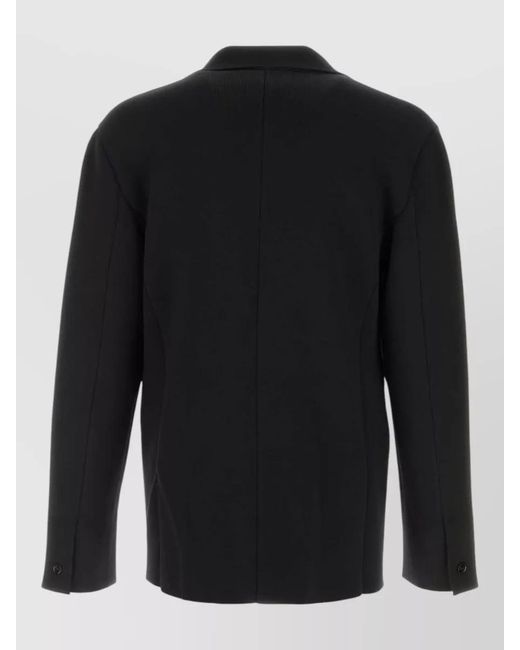 Tom Ford Black Stretch Wool Blend Single Breasted Blazer for men