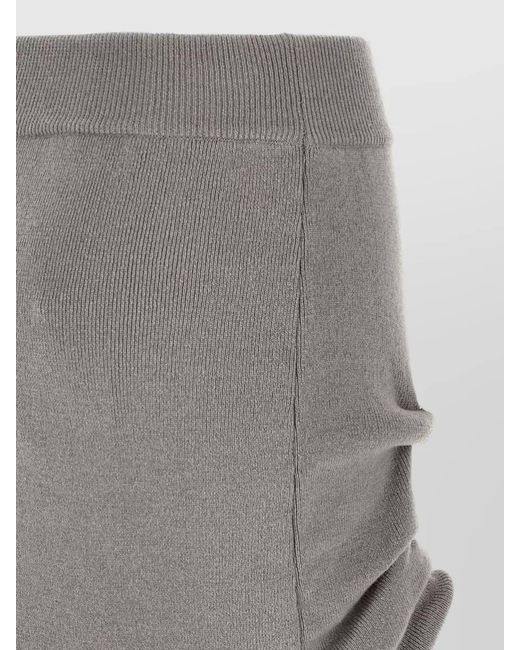 GIUSEPPE DI MORABITO Gray Jewel Pin Skirt Fitted Ruched Buttons