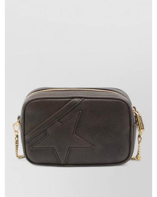Golden Goose Deluxe Brand Gray Mini Star Leather Crossbody Bag