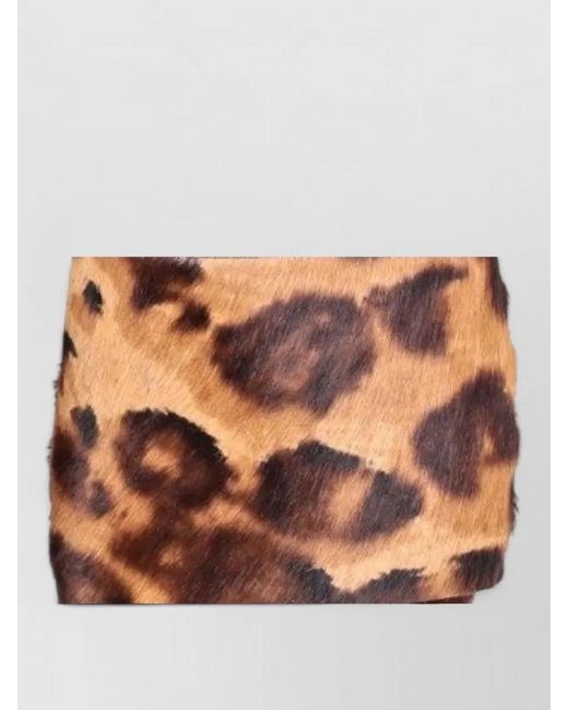 LA ROSE Brown Animal Print Flat Sole Open Toe Sandals