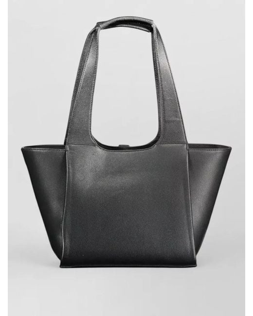 Tommy Hilfiger Gray Leather Tote Bag