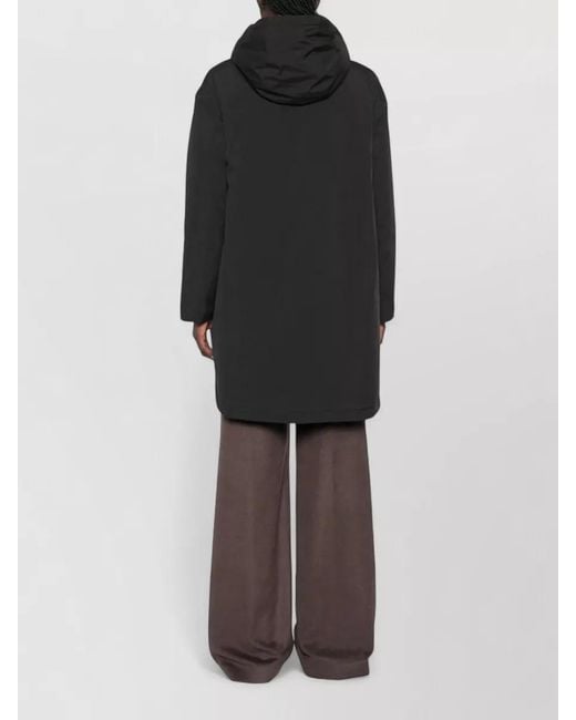 Herno Black Puffer Parka Coat