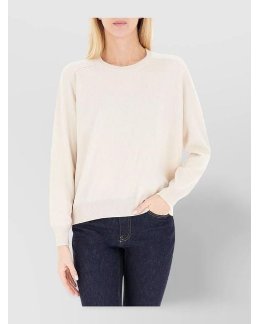 Ballantyne White Cashmere Jumper