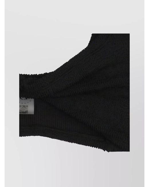 Hunza G Black Textured Bikini