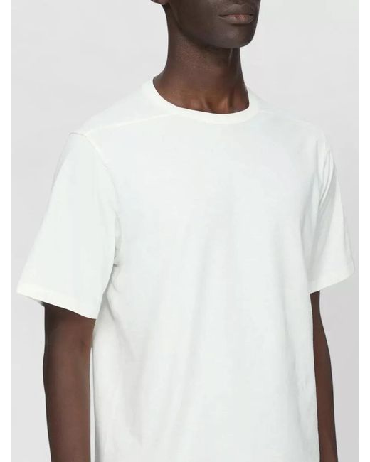 Rick Owens White Brad T Shirt Regular Fit Round Neck for men