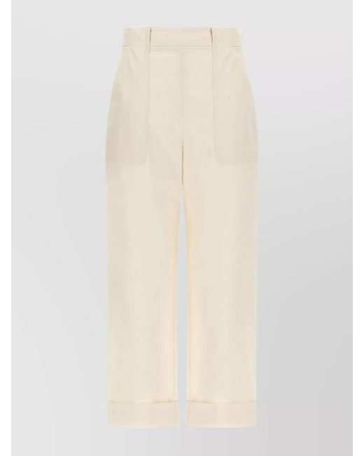 Max Mara White Wide-Leg Trousers