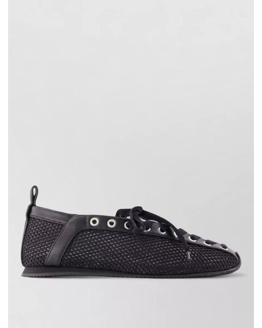 Ganni Black Sporty Ballerinas Synthetic Mesh Sneakers