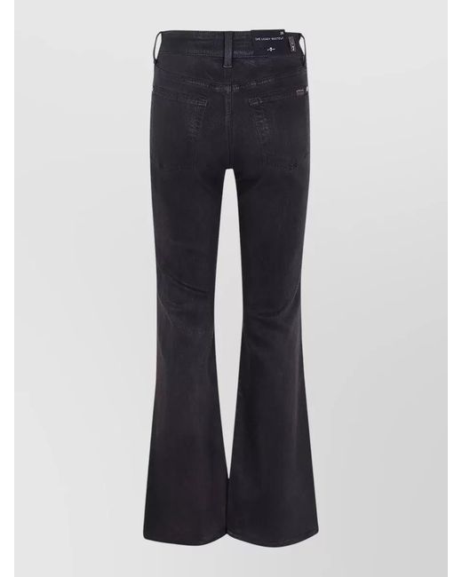 7 For All Mankind Blue High Waist Bootcut Denim Dark Wash
