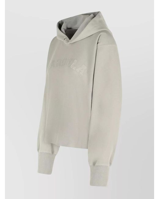 Maison Margiela White Cotton Oversized Hoodie