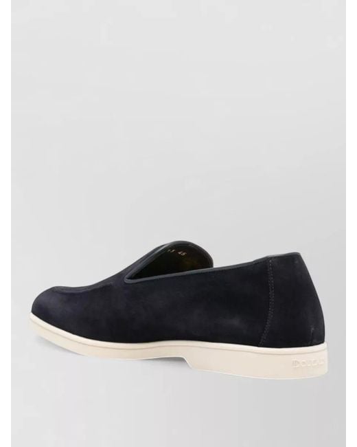 Doucal's Blue Suede Loafers for men