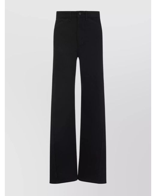Lemaire Black Twisted Wide-Leg Trousers