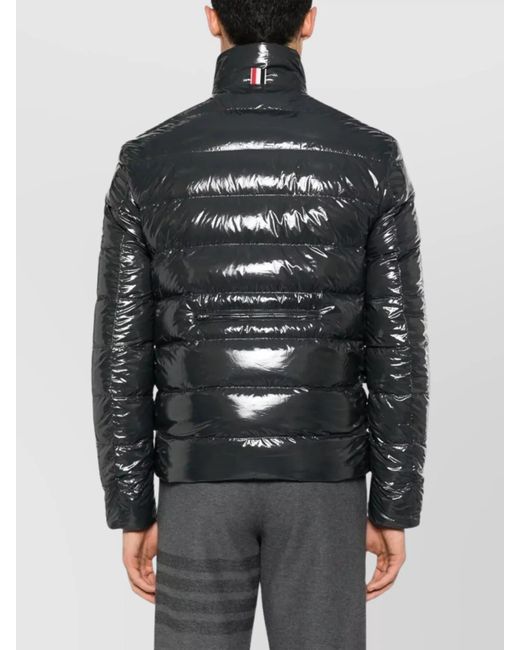Thom Browne Black Reversible Puffer Jacket for men
