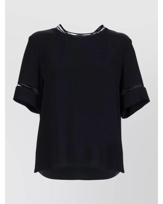 Fabiana Filippi Black Silk Blend Blouse