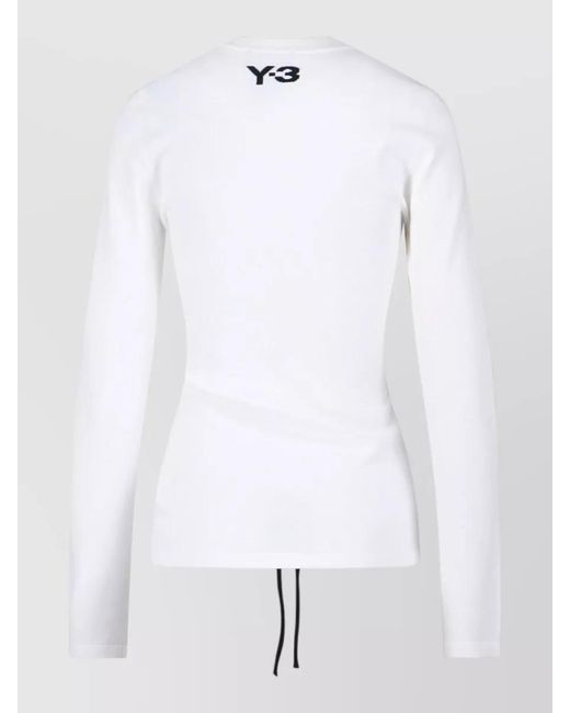 Y-3 White Crewneck Sweatshirt