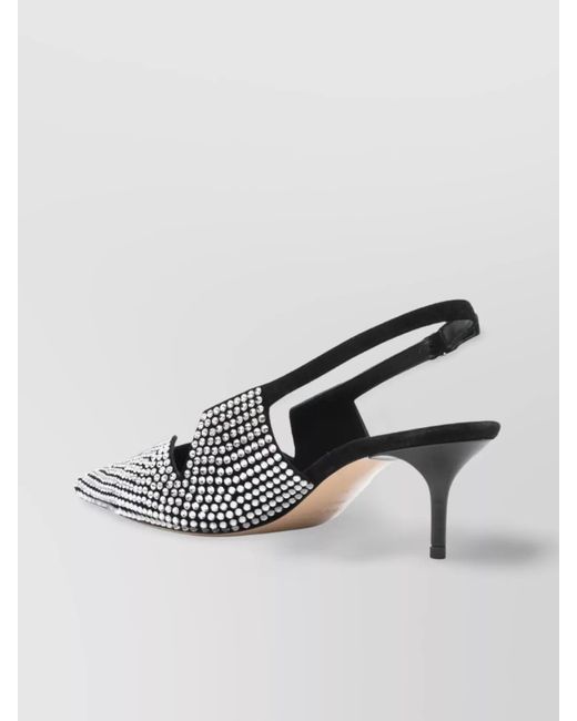 Coperni Metallic Leather Crystal-Embellished Cutout Pumps