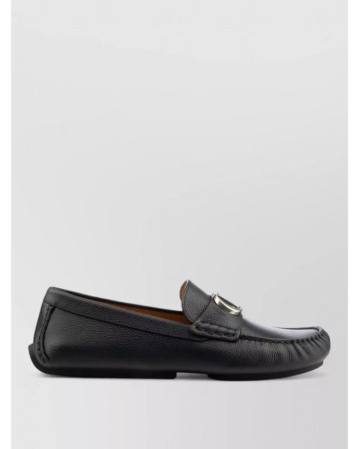 Dior Multicolor Loafers Round Toe Textured Finish Metal Detail for men