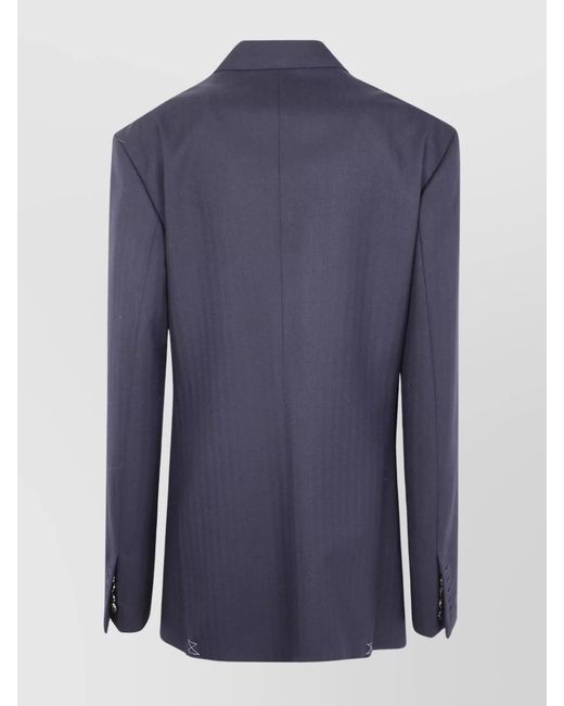 Dries Van Noten Blue Wool Blazer