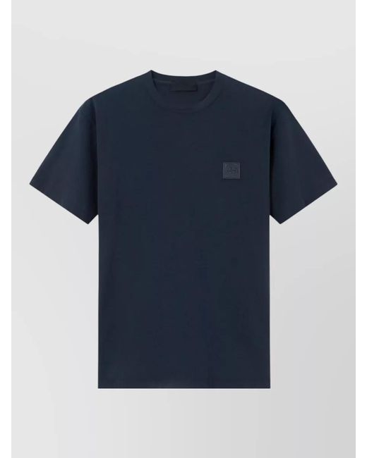Stone Island Blue Cotton Crew-Neck Short-Sleeve T-Shirt for men