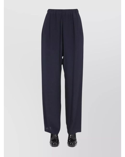 Vivienne Westwood Blue Silk Wide-Leg Trousers
