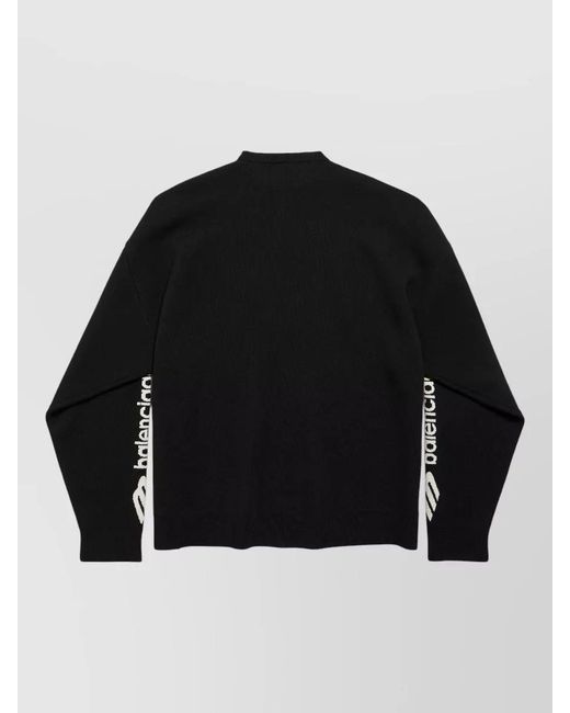 Balenciaga Black Wool Crewneck Jumper
