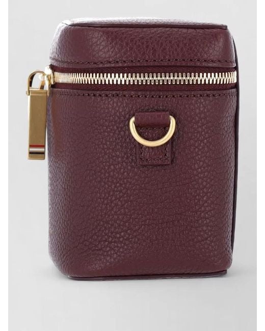 Thom Browne Purple Leather Clutch Bag