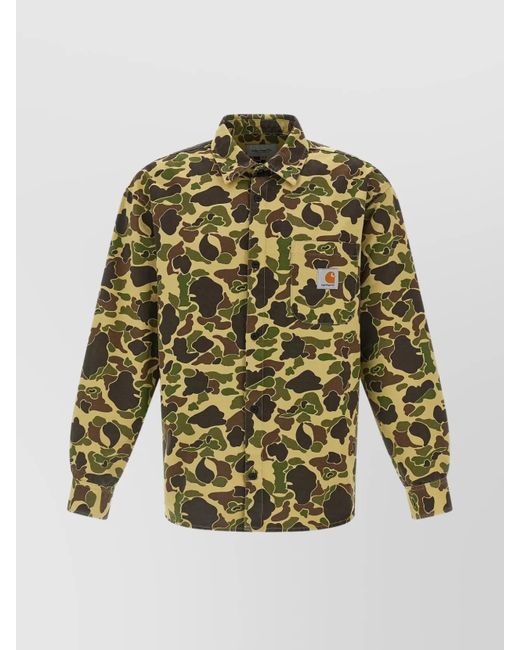 Carhartt Multicolor Camouflage Patterned Button-Down Collar Shirt for men