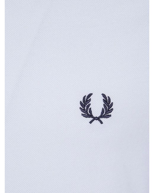 Fred Perry Blue Cotton Polo Shirt for men