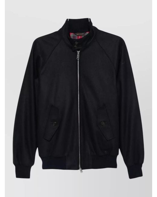 Baracuta Blue Cashmere Single Breasted Coat for men